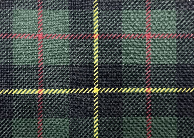 132 in Round Piper Plaid Linen