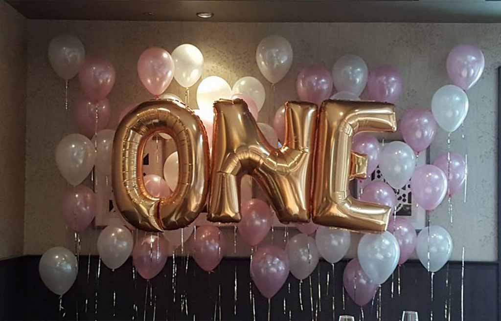 letters and numbers Balloon Arrangements & Arches